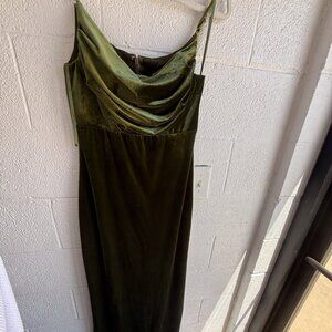 REVELRY- GREEN OLIVE DRESS